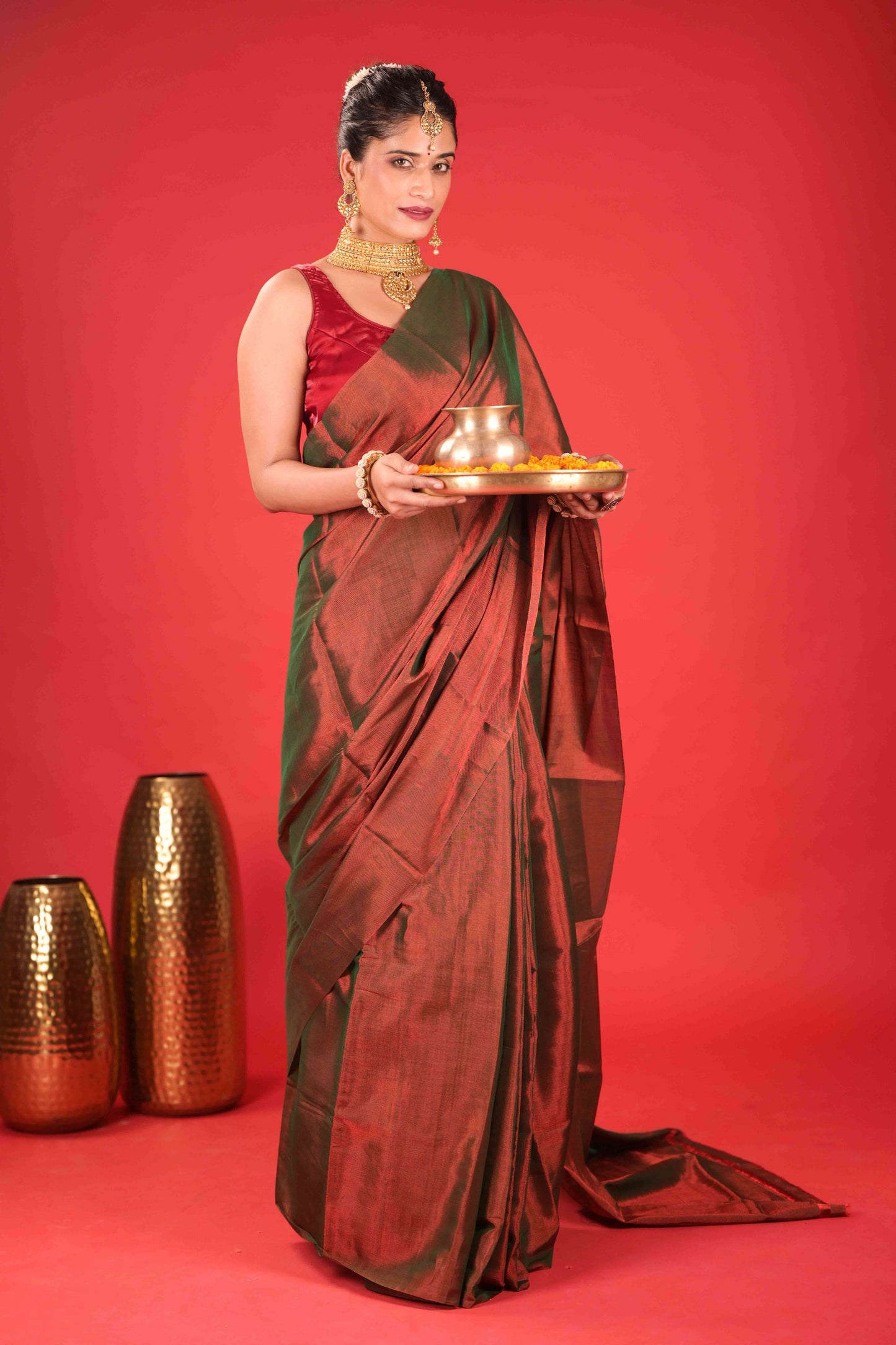 Shubh Laxmi Chanderi Tissue Saree