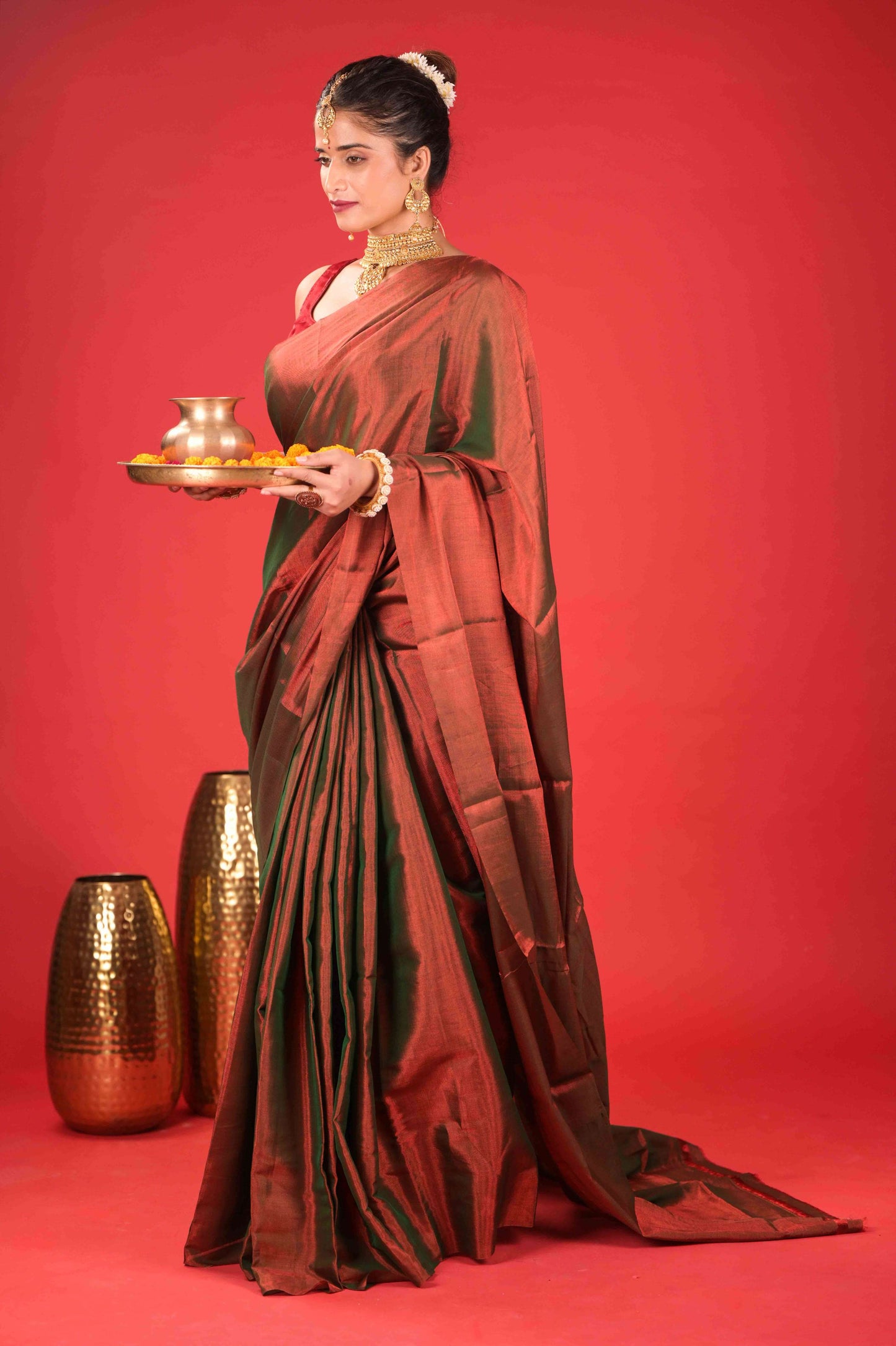 Shubh Laxmi Chanderi Tissue Saree