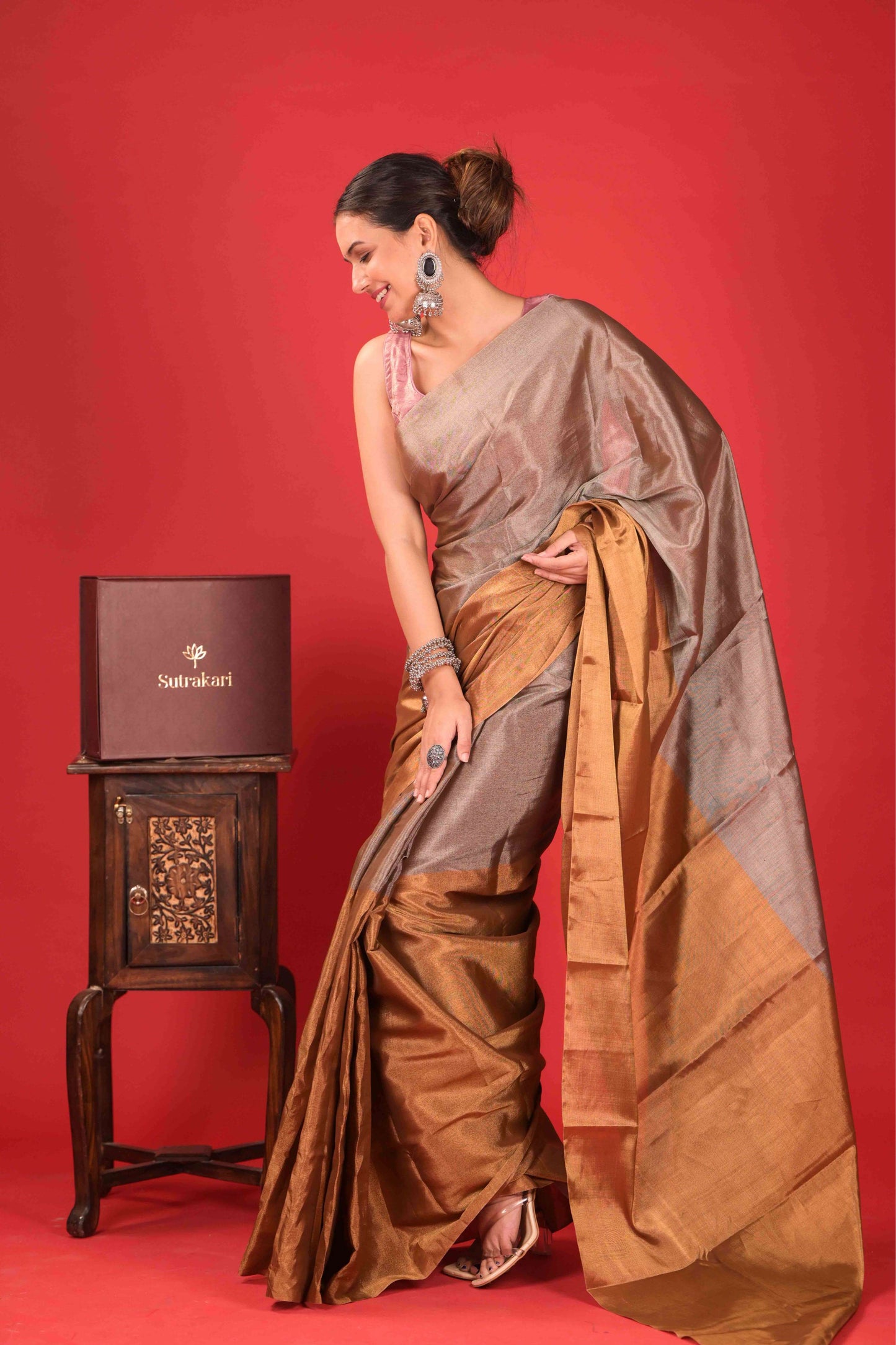 Suraj Chaand Chanderi Tissue Saree