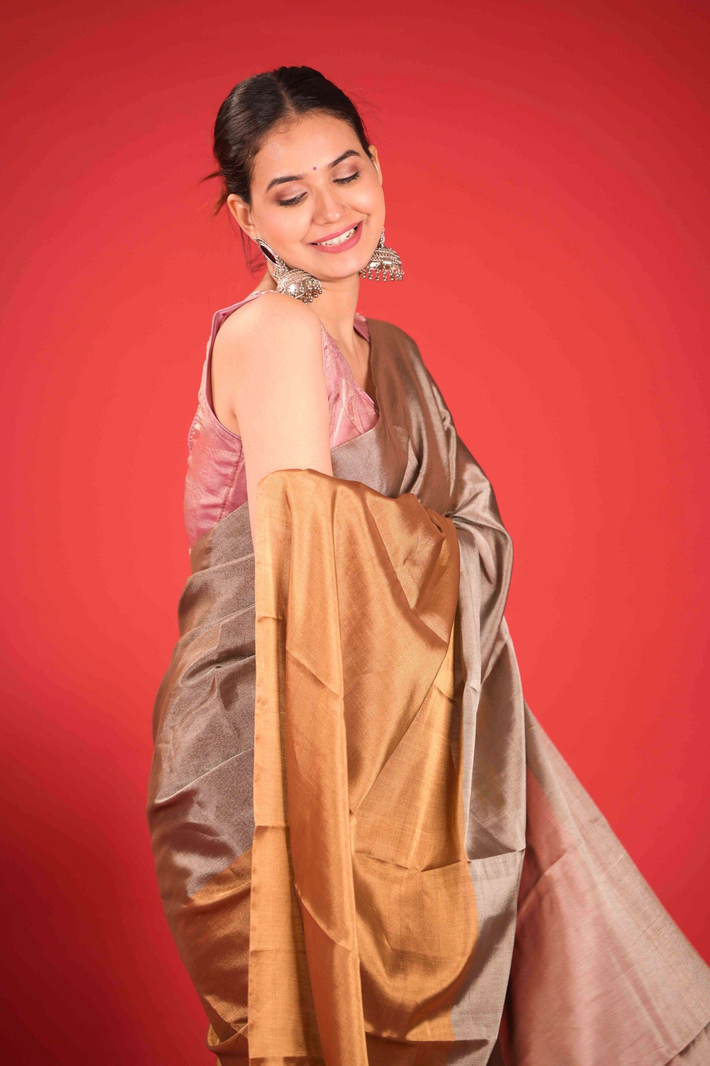 Suraj Chaand Chanderi Tissue Saree