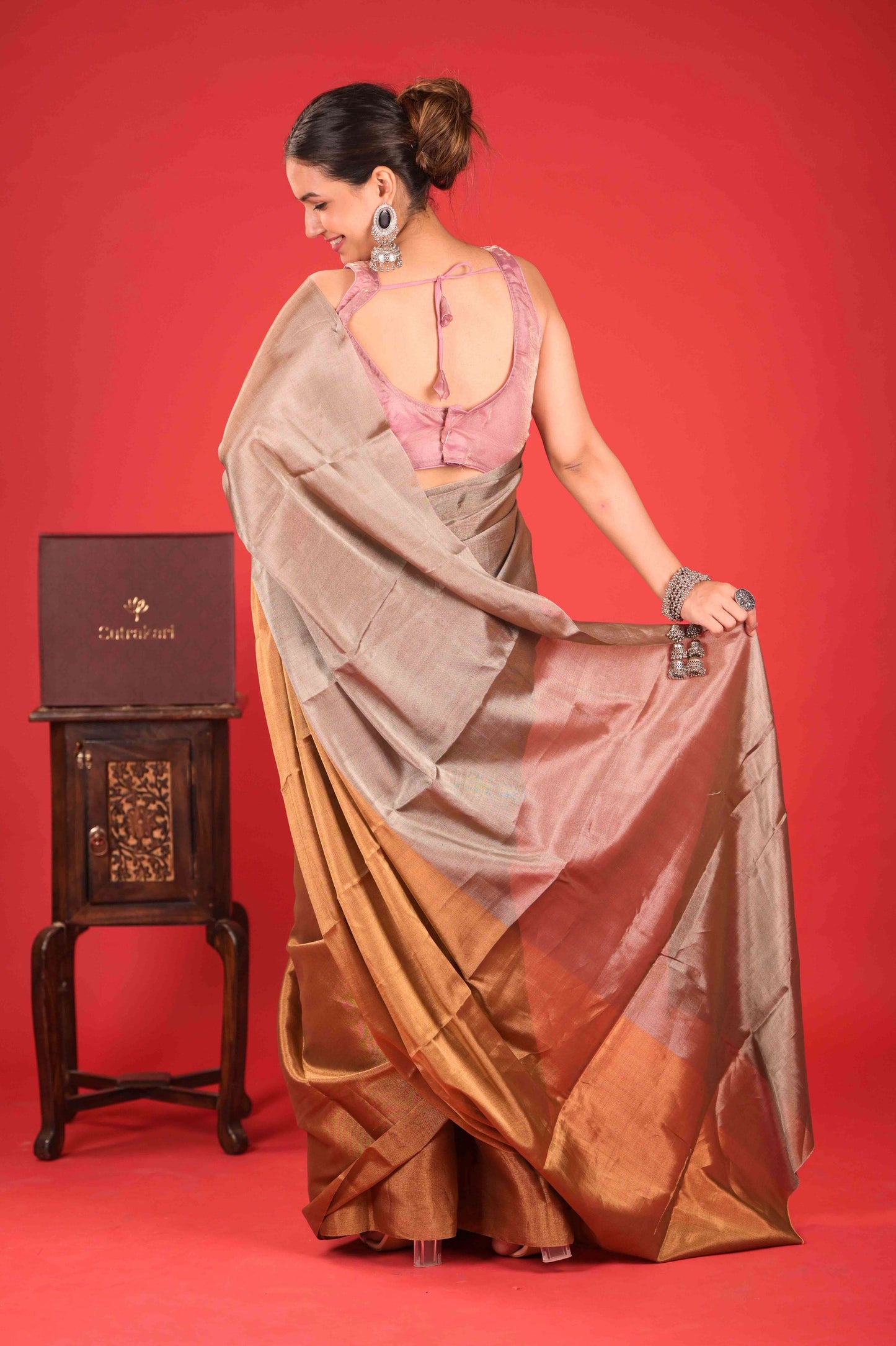 Suraj Chaand Chanderi Tissue Saree
