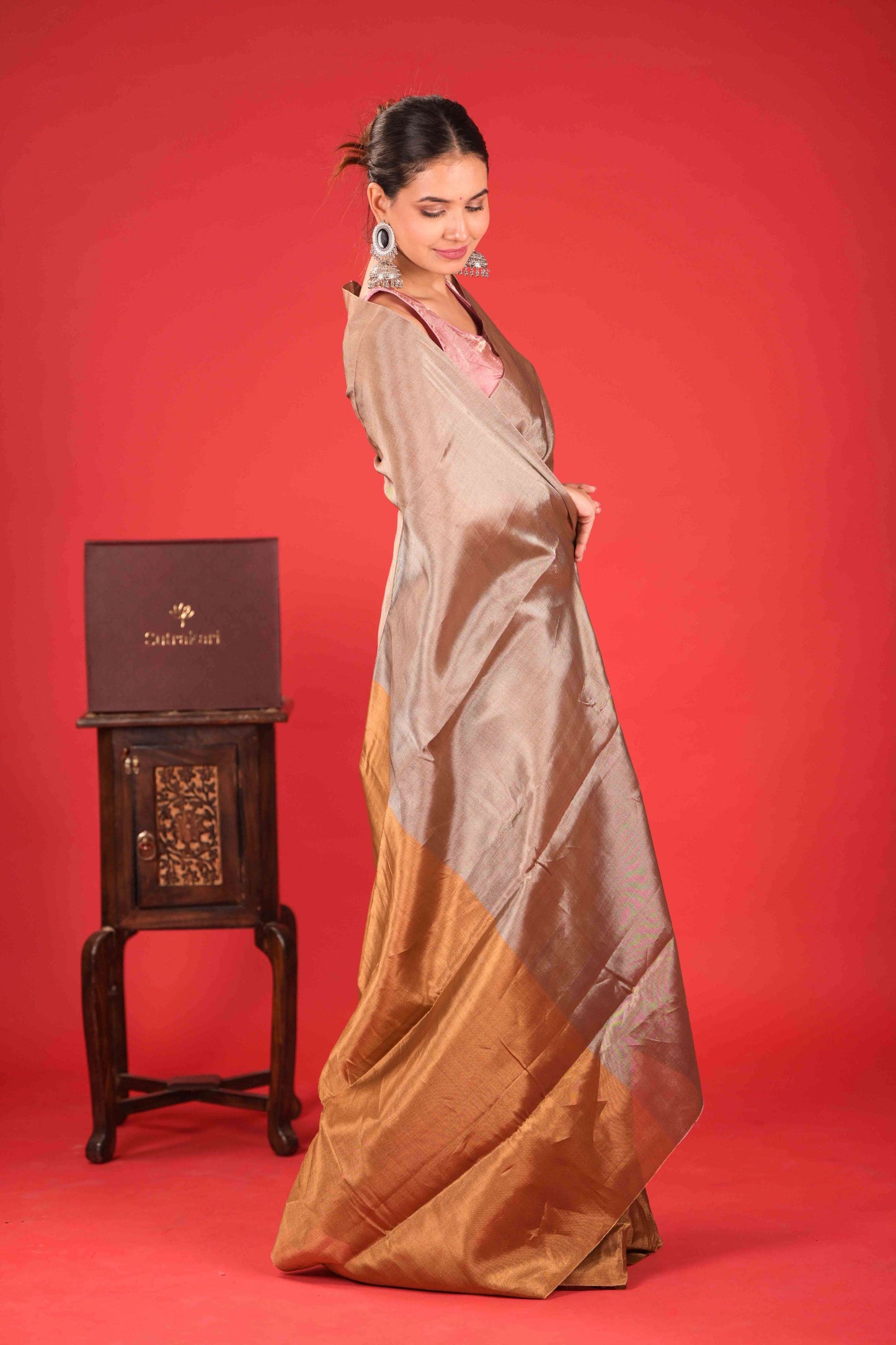 Suraj Chaand Chanderi Tissue Saree