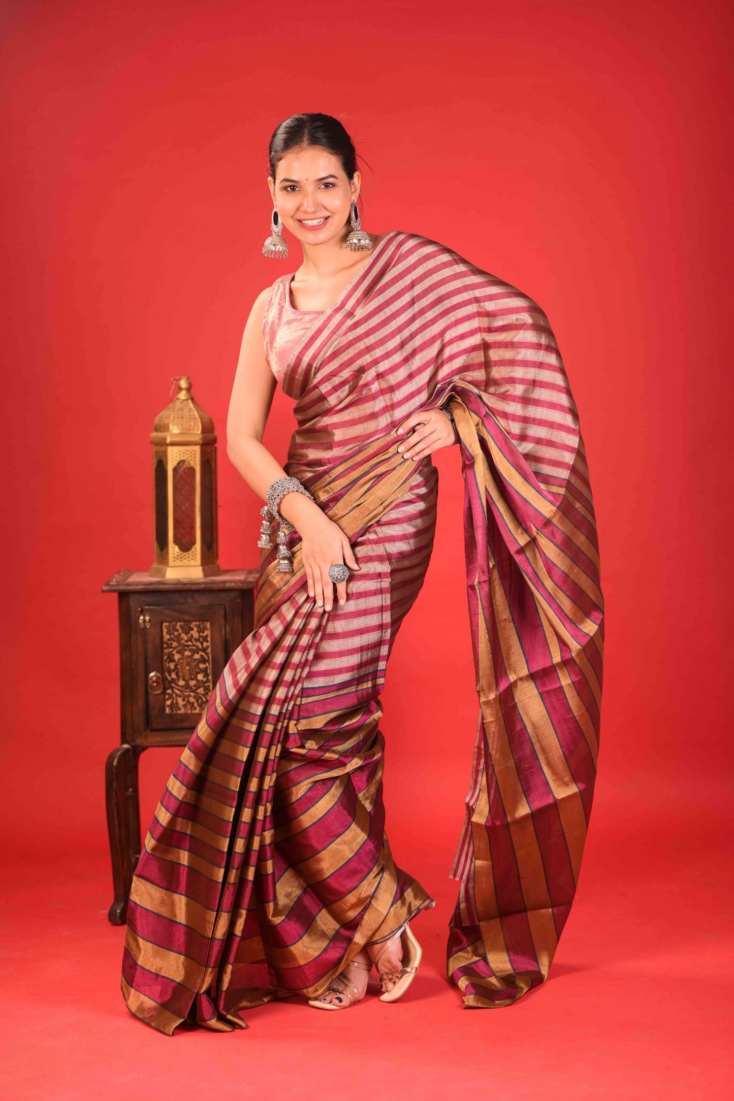 The Leheriya Chanderi Tissue Saree