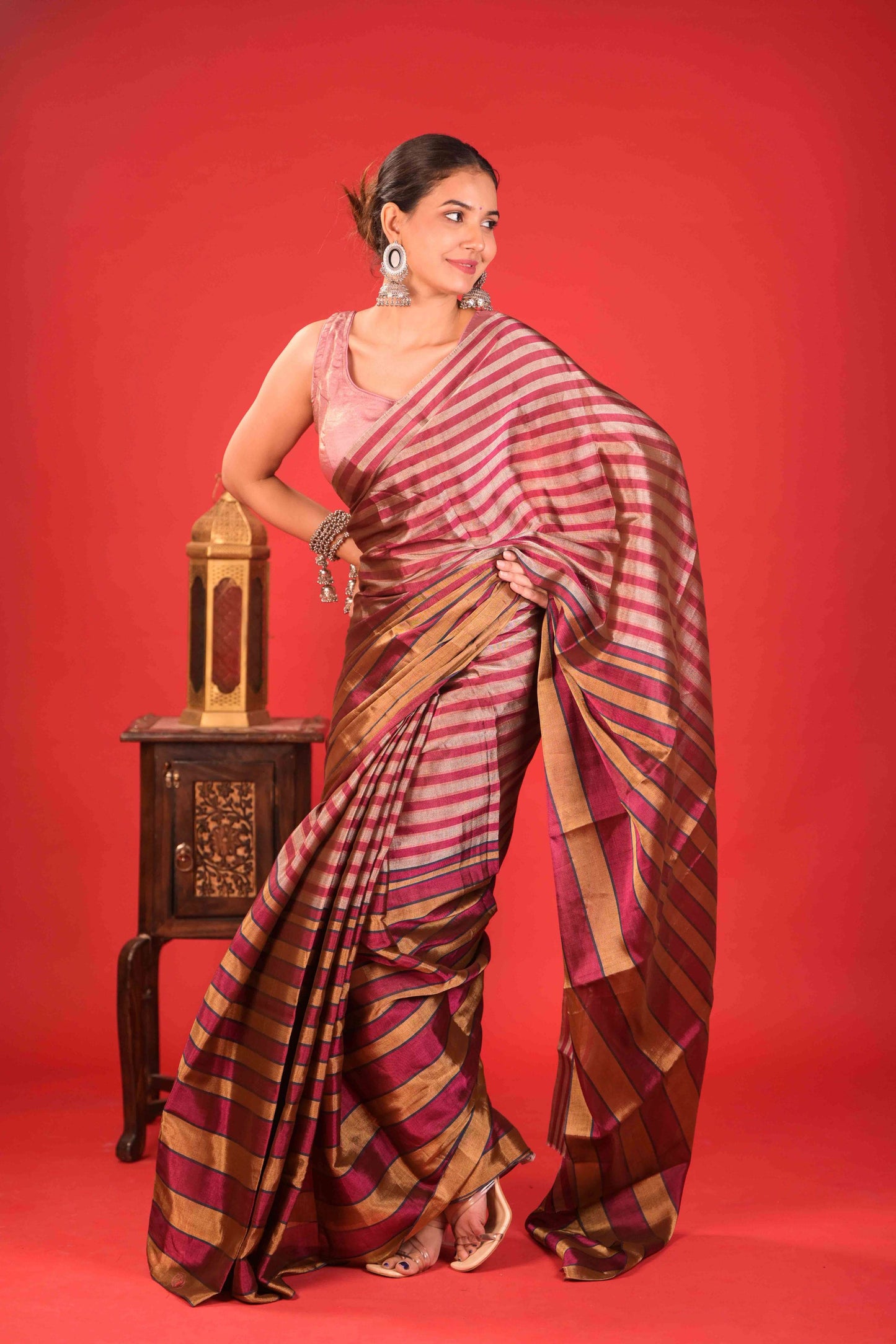 The Leheriya Chanderi Tissue Saree