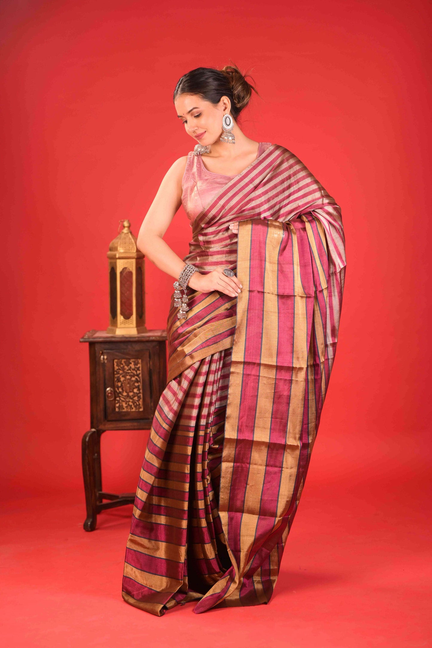 The Leheriya Chanderi Tissue Saree