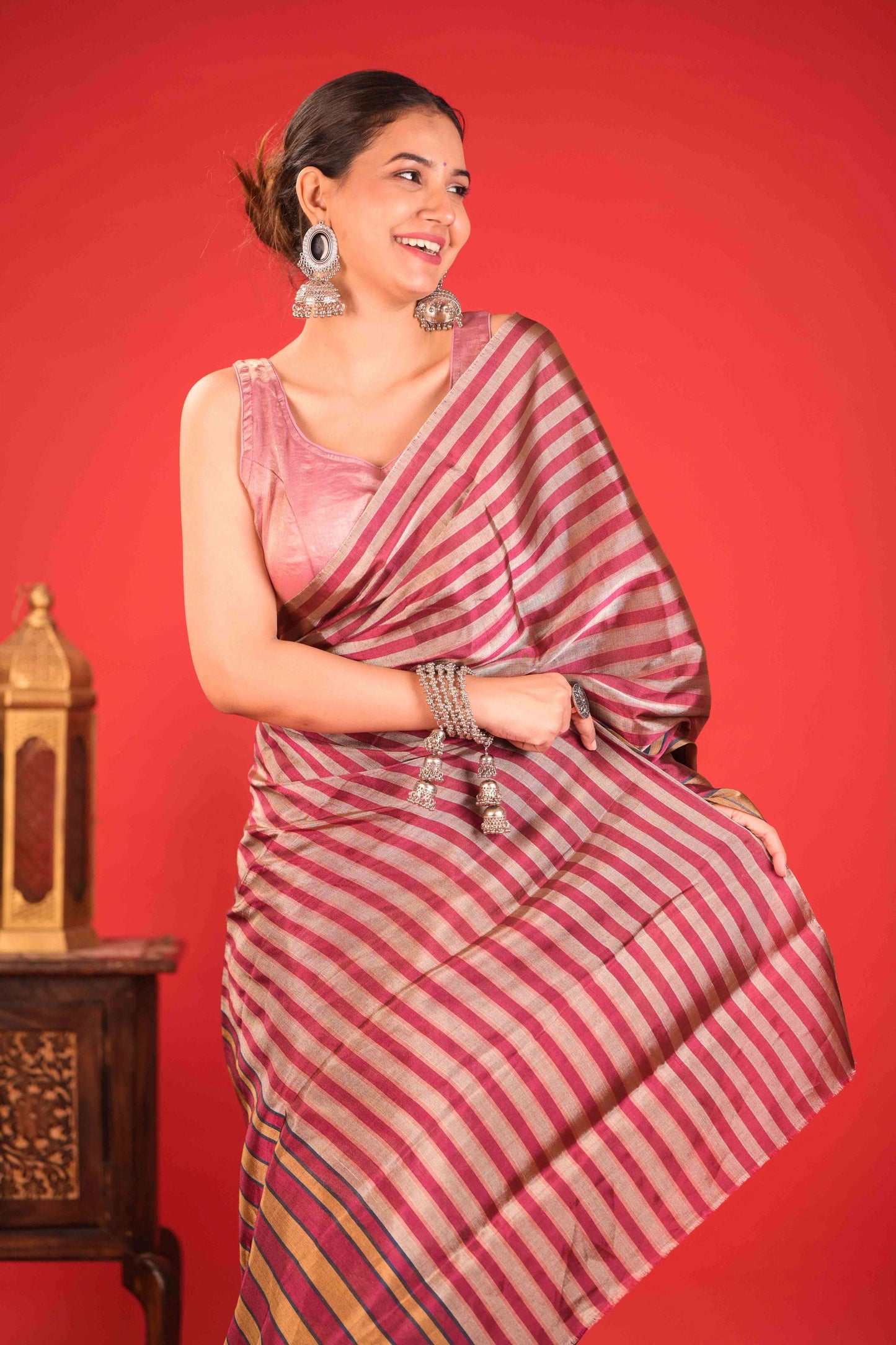 The Leheriya Chanderi Tissue Saree