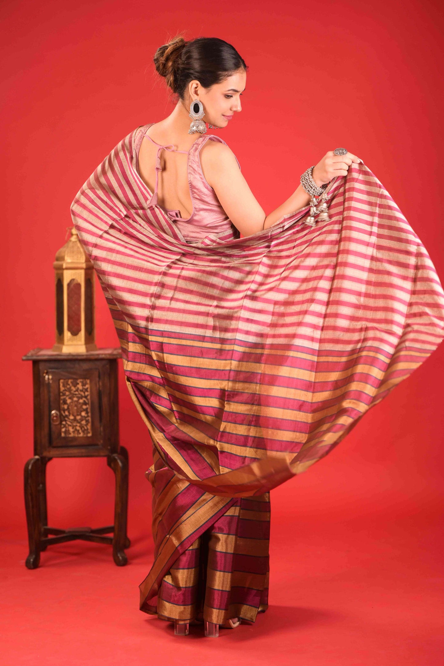 The Leheriya Chanderi Tissue Saree