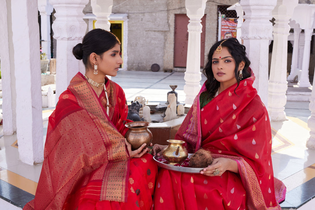 Chanderi Sarees for Every Mood: What to Wear for Different Occasions-for brunch, wedding, work, or family gatherings