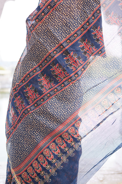 Neel Mohini Cotton Silk Chanderi Saree