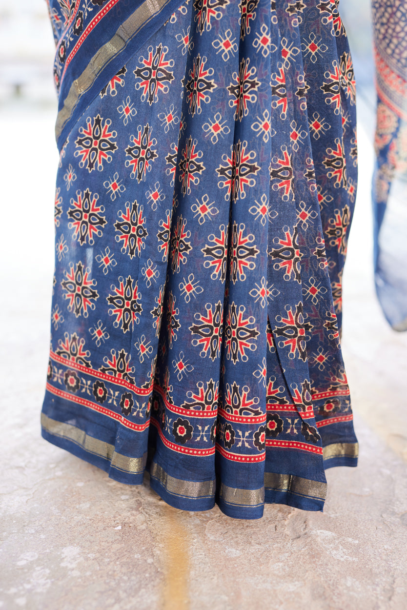 Neel Mohini Cotton Silk Chanderi Saree