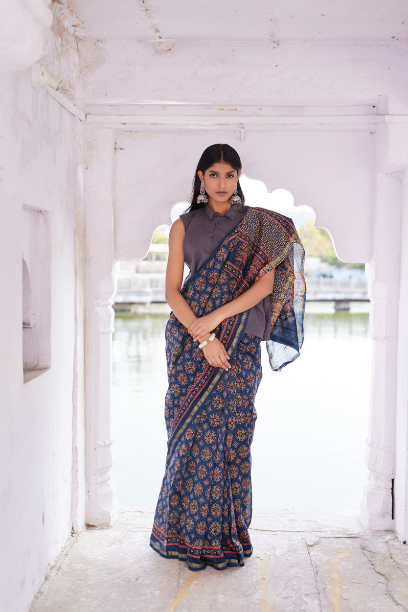 Neel Mohini Cotton Silk Chanderi Saree