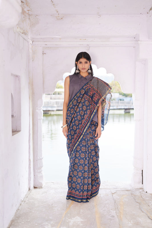 Neel Mohini Cotton Silk Chanderi Saree