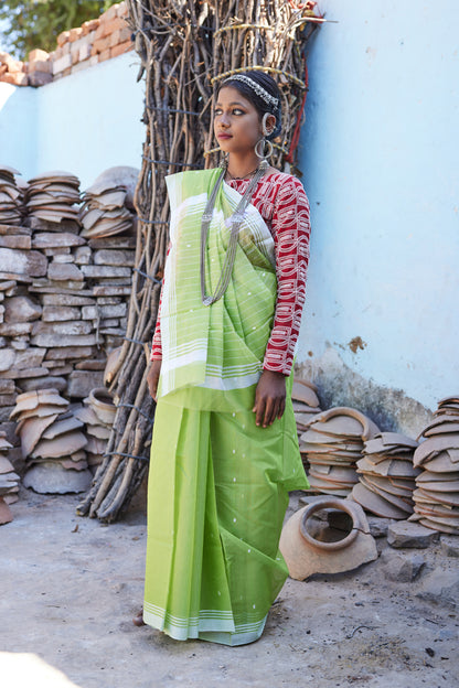 Vrindavan Sutra Cotton Silk Chanderi Saree
