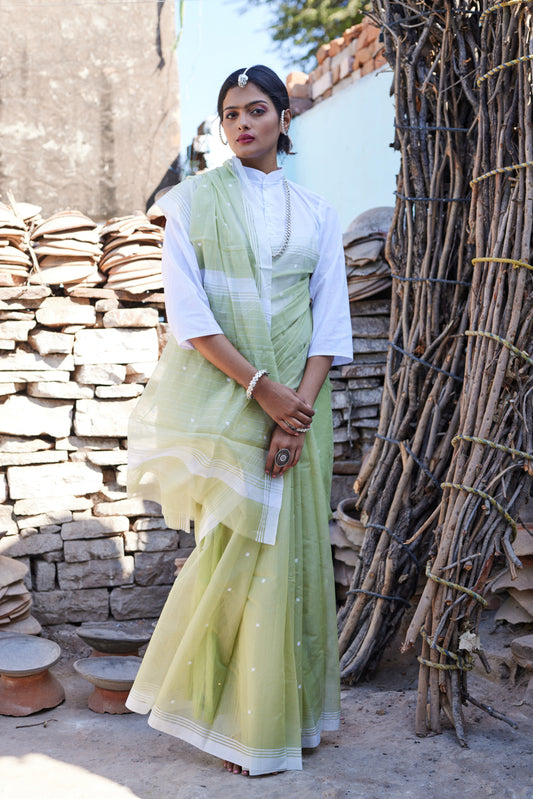 Kanak Katha Cotton Silk Chanderi Saree