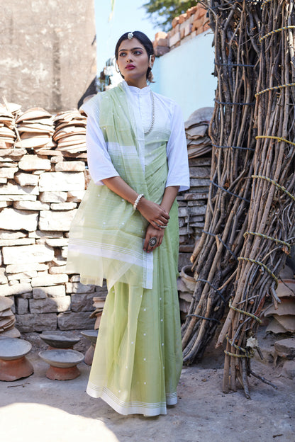 Kanak Katha Cotton Silk Chanderi Saree