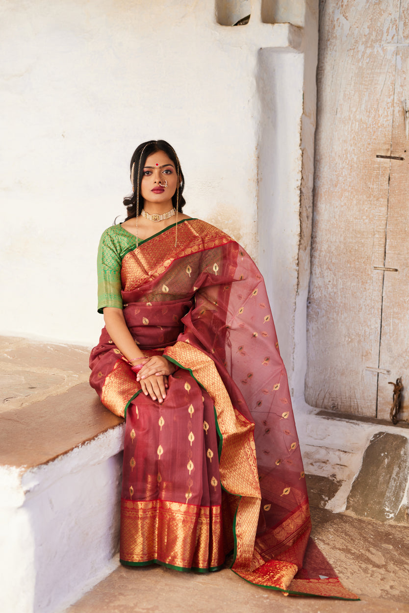 Mrinalika Kattan Silk Chanderi Saree