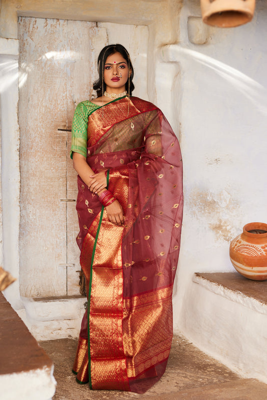 Mrinalika Kattan Silk Chanderi Saree