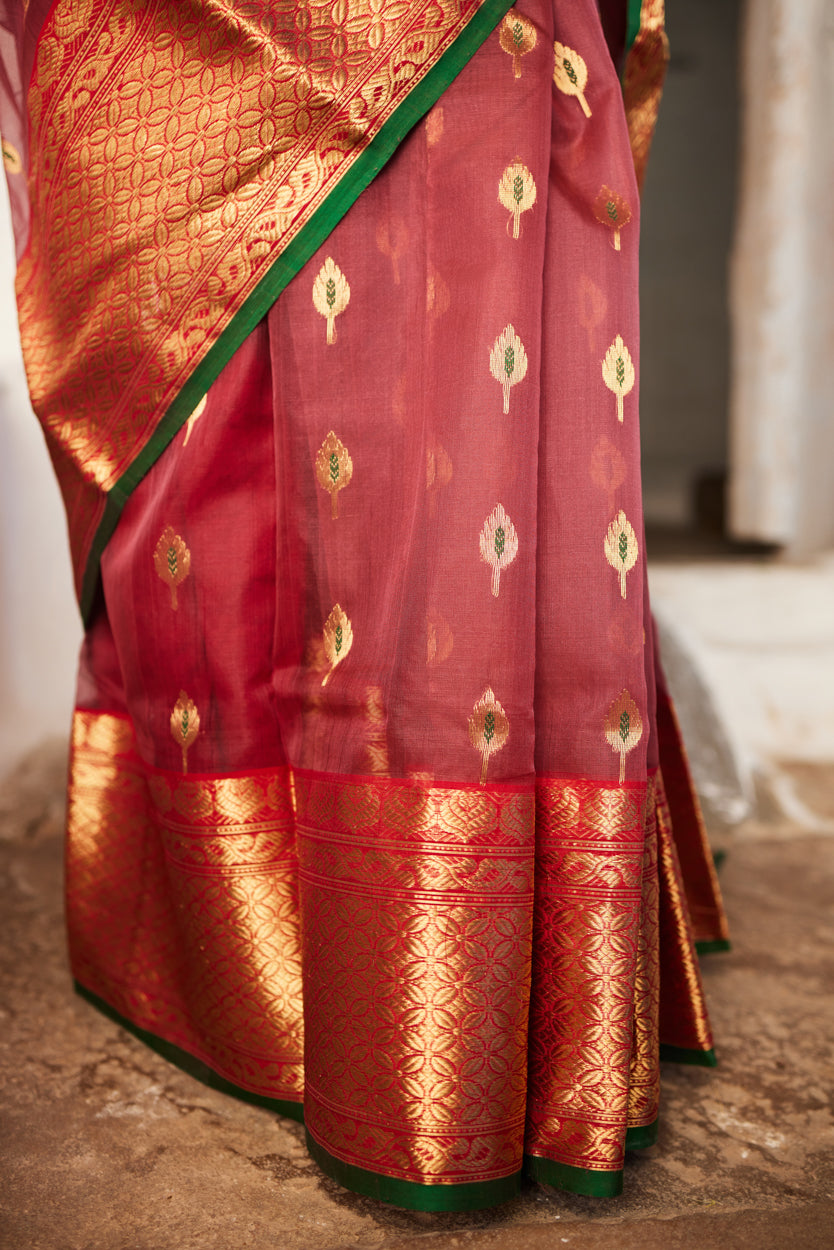 Mrinalika Kattan Silk Chanderi Saree