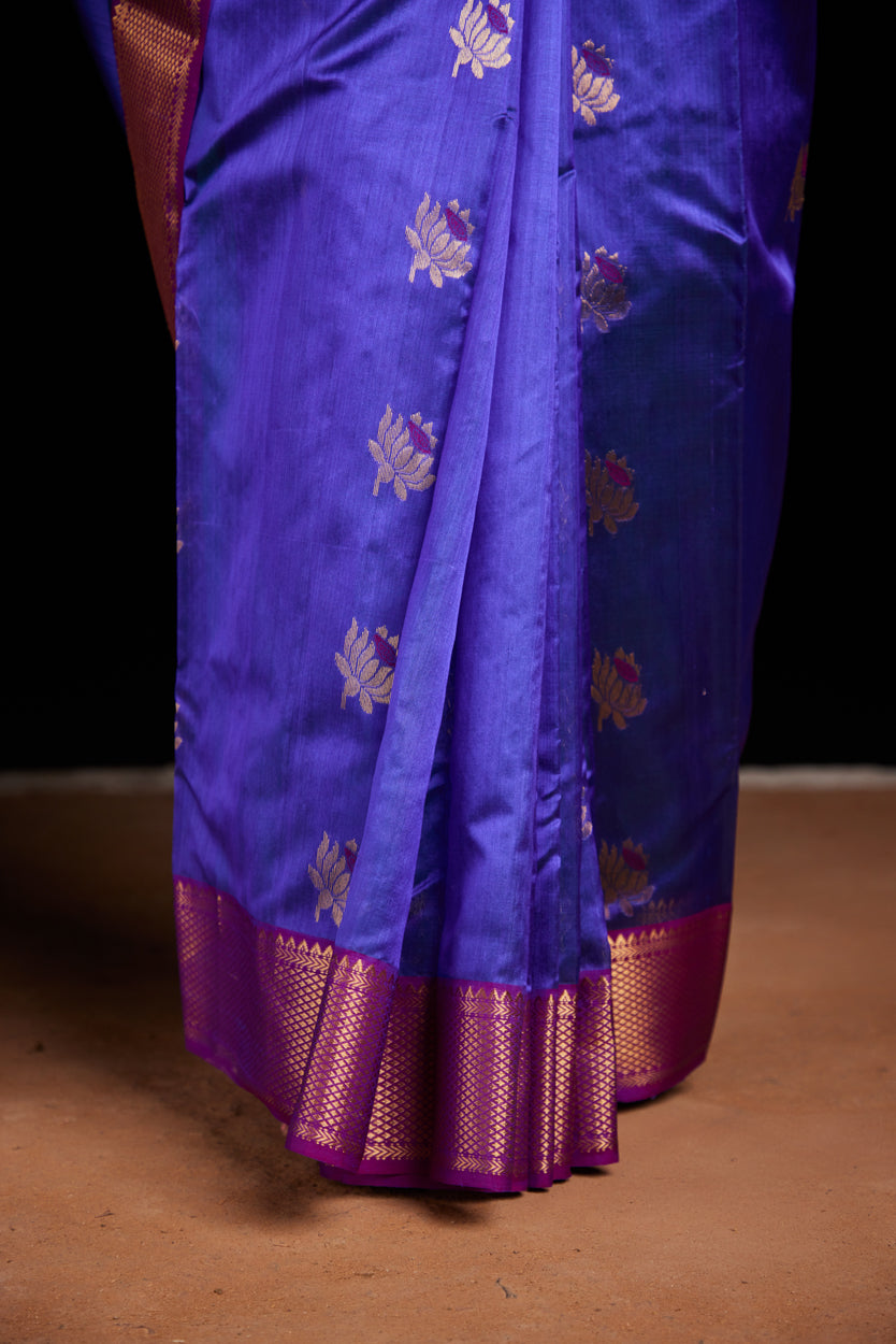Neel Kamal Meenakari Pure Silk Chanderi Saree
