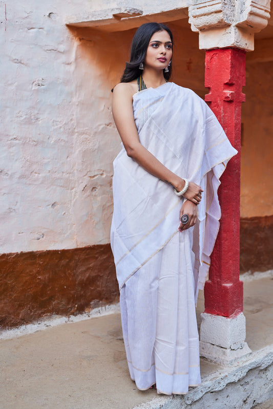 Kora Kavya Tissue Silk Chanderi Saree