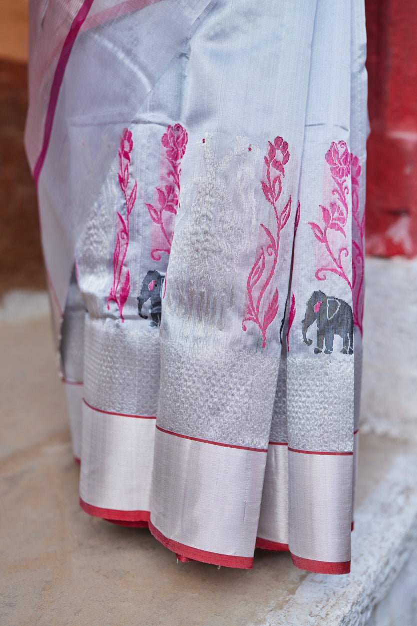 Ruhani Dhun Pattu Silk Chanderi Saree