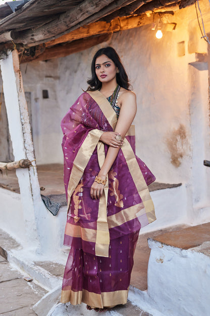 Kala Rasa Kattan Silk Chanderi Saree