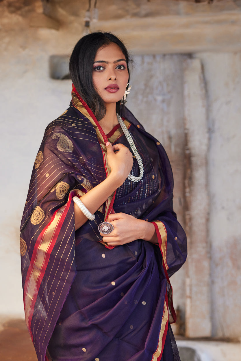 Neelima Leela Cotton Silk Chanderi Saree