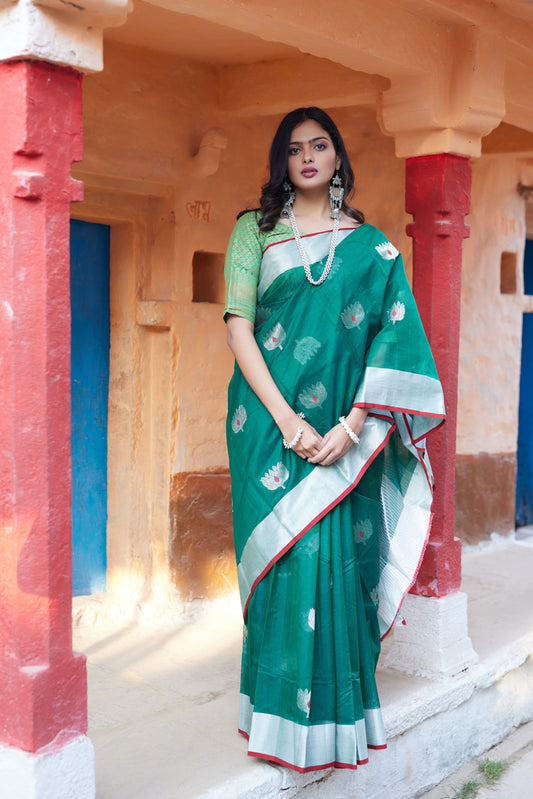Kamalini Cotton Silk Chanderi Sarees