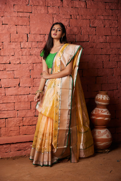 Parampara Palash Buti Pure Silk Chanderi Saree