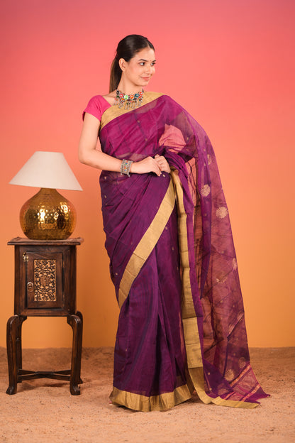 Ranga Sikka Chanderi Cotton Silk Saree