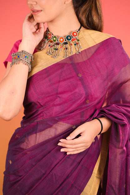 Ranga Sikka Chanderi Cotton Silk Saree