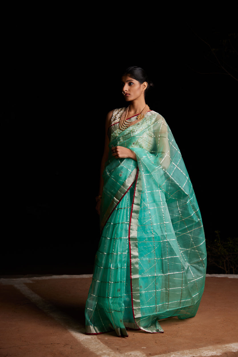 Mehram Meenakari Pure Silk Chanderi Saree