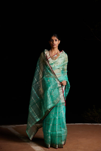 Mehram Meenakari Pure Silk Chanderi Saree