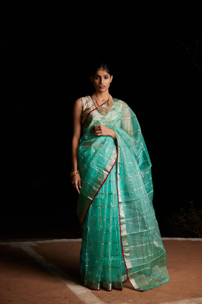 Mehram Meenakari Pure Silk Chanderi Saree