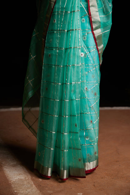 Mehram Meenakari Pure Silk Chanderi Saree