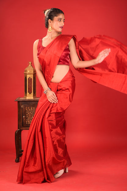 Surkh Noor Chanderi Tissue Saree