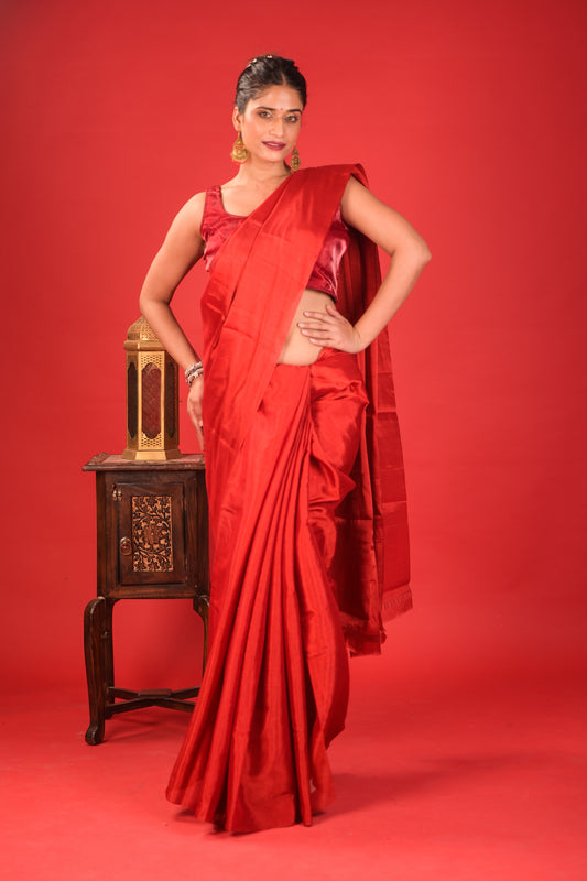 Surkh Noor Chanderi Tissue Saree