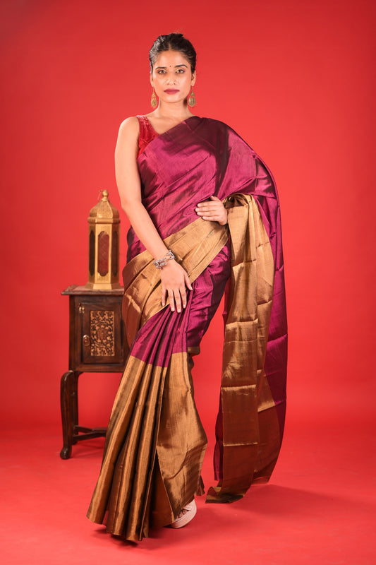 Dohra Rang Chanderi Tissue Saree