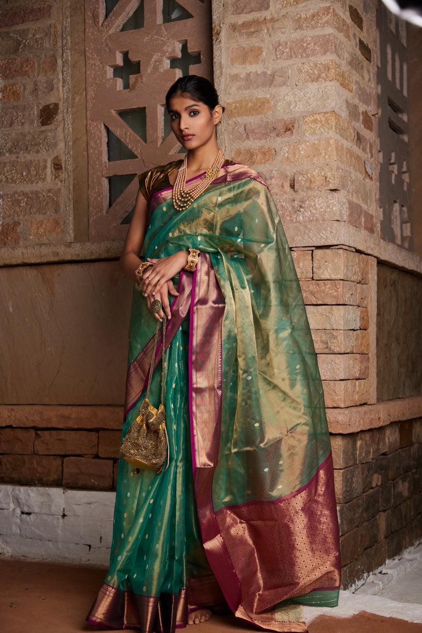 Sitaari Noor Pure Silk Chanderi Saree