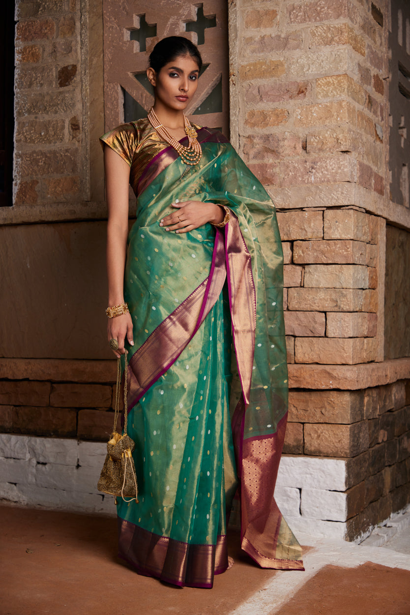 Sitaari Noor Pure Silk Chanderi Saree