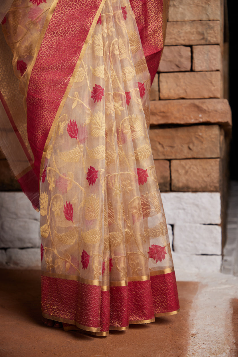 Kanak Leela Pure Silk Chanderi Saree