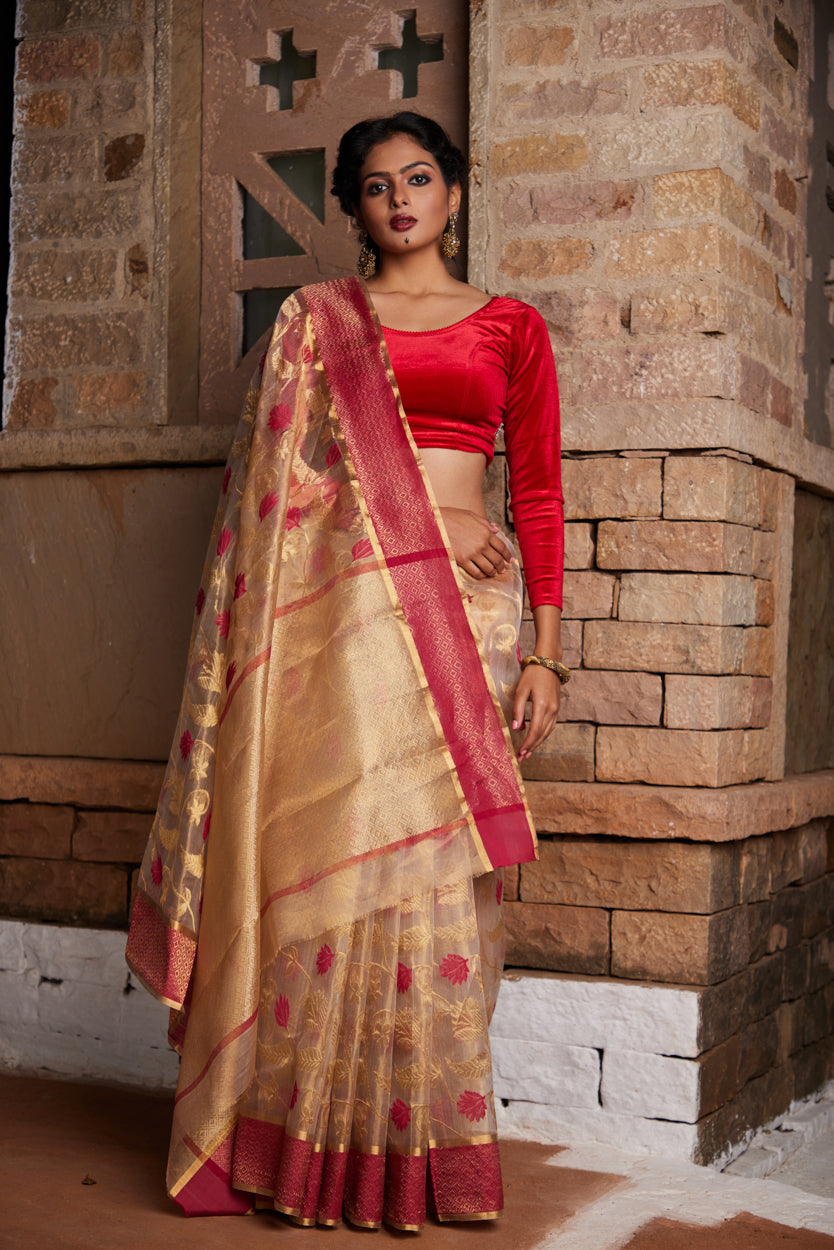 Kanak Leela Pure Silk Chanderi Saree