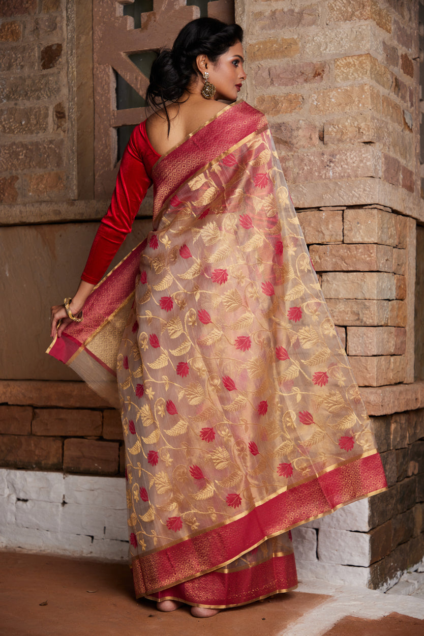 Kanak Leela Pure Silk Chanderi Saree
