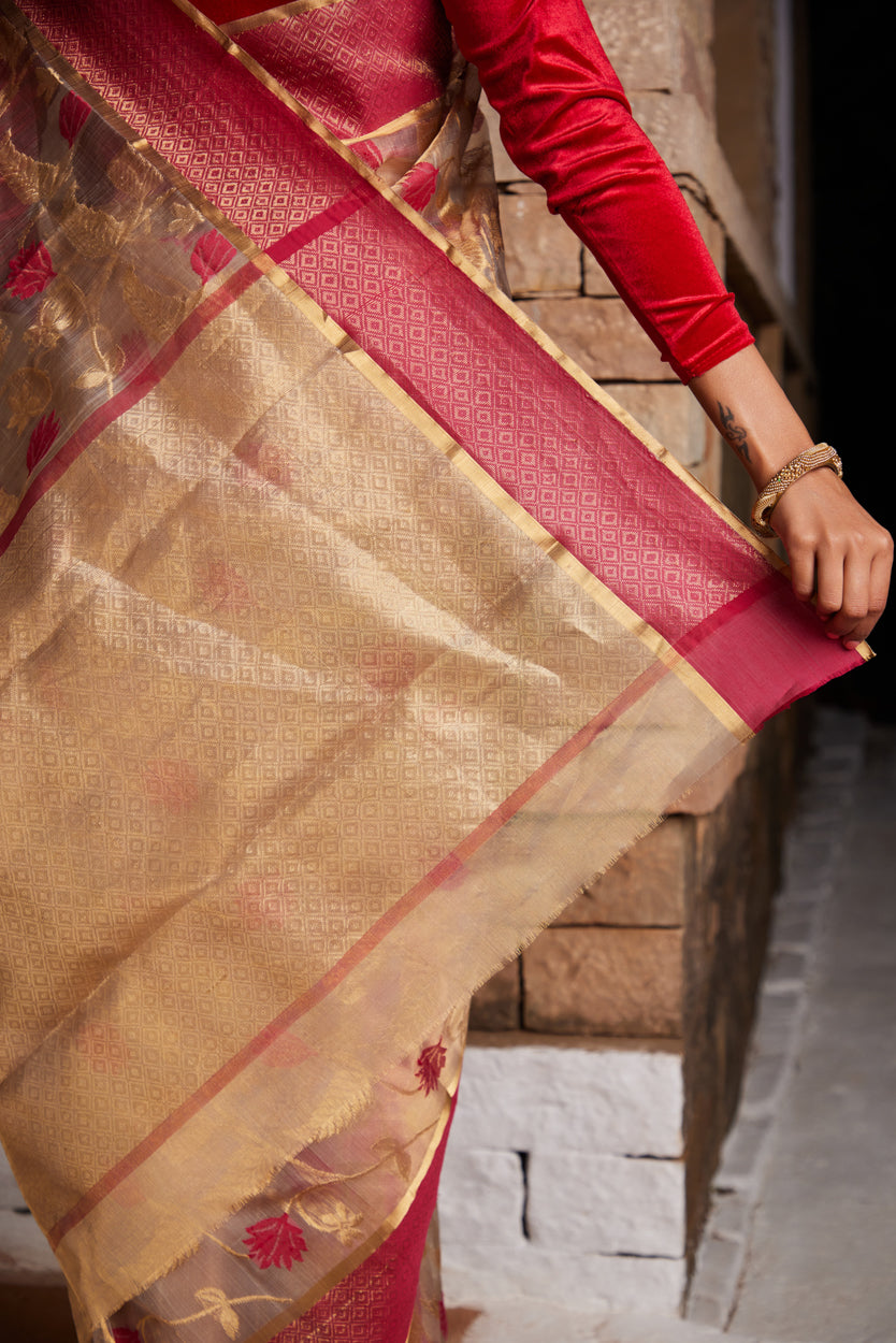 Kanak Leela Pure Silk Chanderi Saree