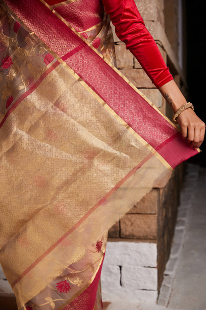 Kanak Leela Pure Silk Chanderi Saree