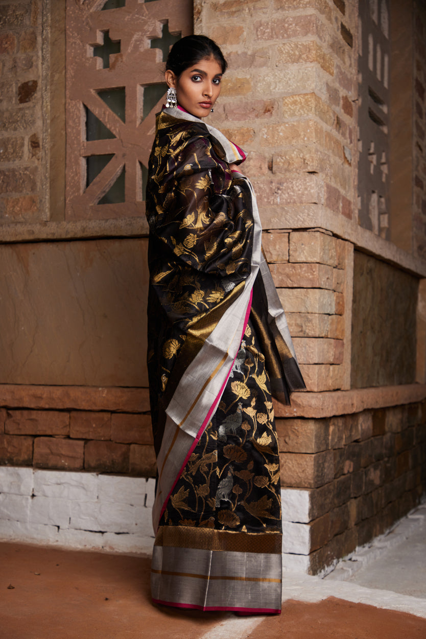 Saanjh Ki Sargam Pure Silk Chanderi Saree
