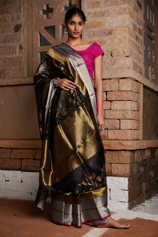 Saanjh Ki Sargam Pure Silk Chanderi Saree