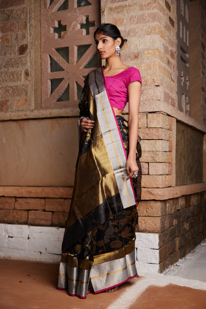 Saanjh Ki Sargam Pure Silk Chanderi Saree