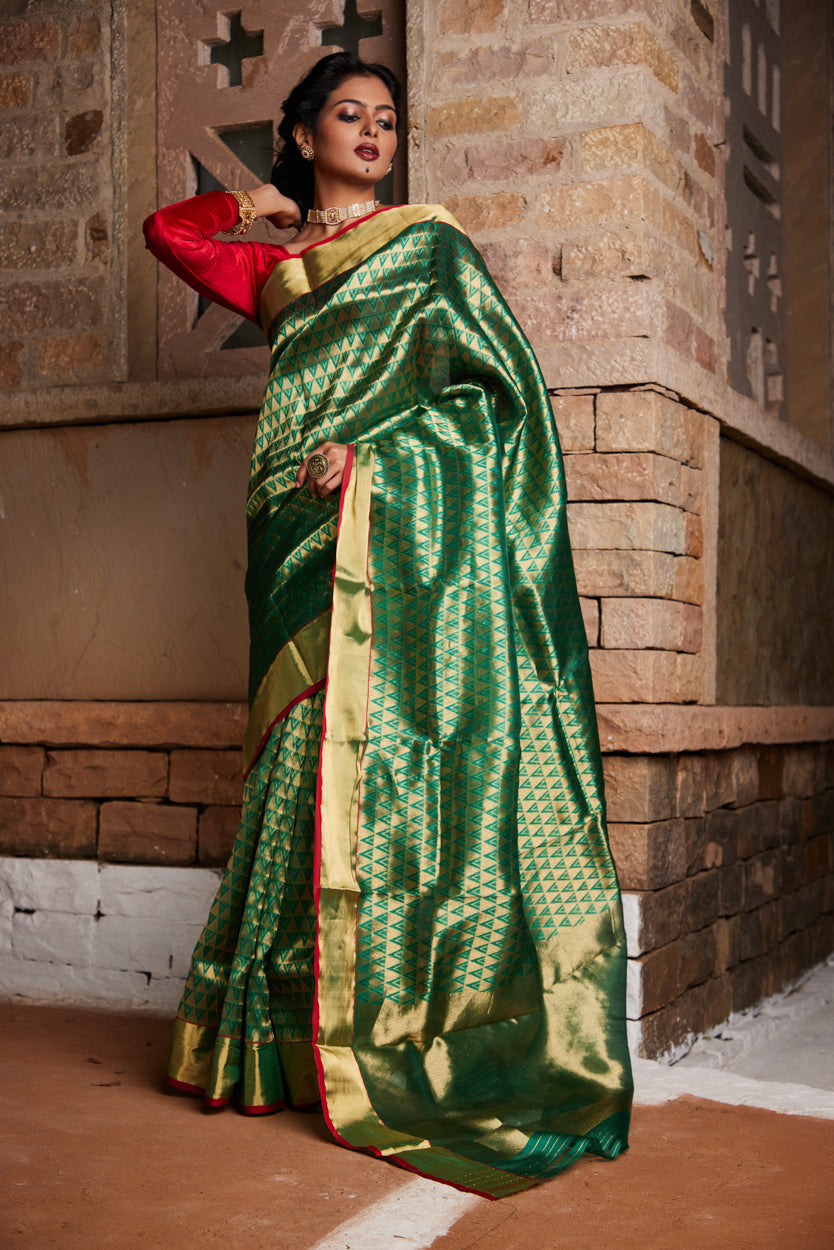 Kumudini Pure Silk Chanderi Saree