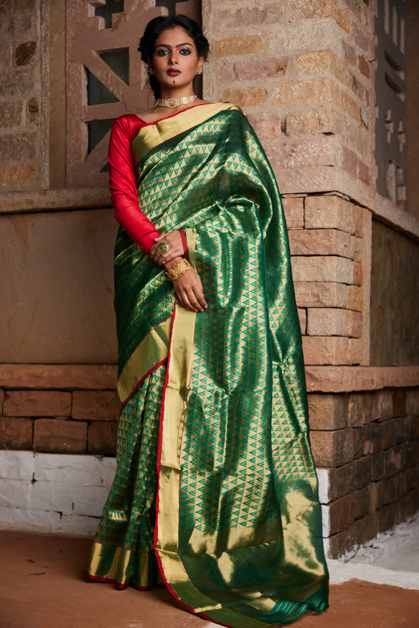 Kumudini Pure Silk Chanderi Saree